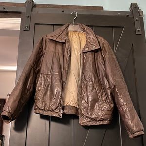 Vintage brown bomber jacket